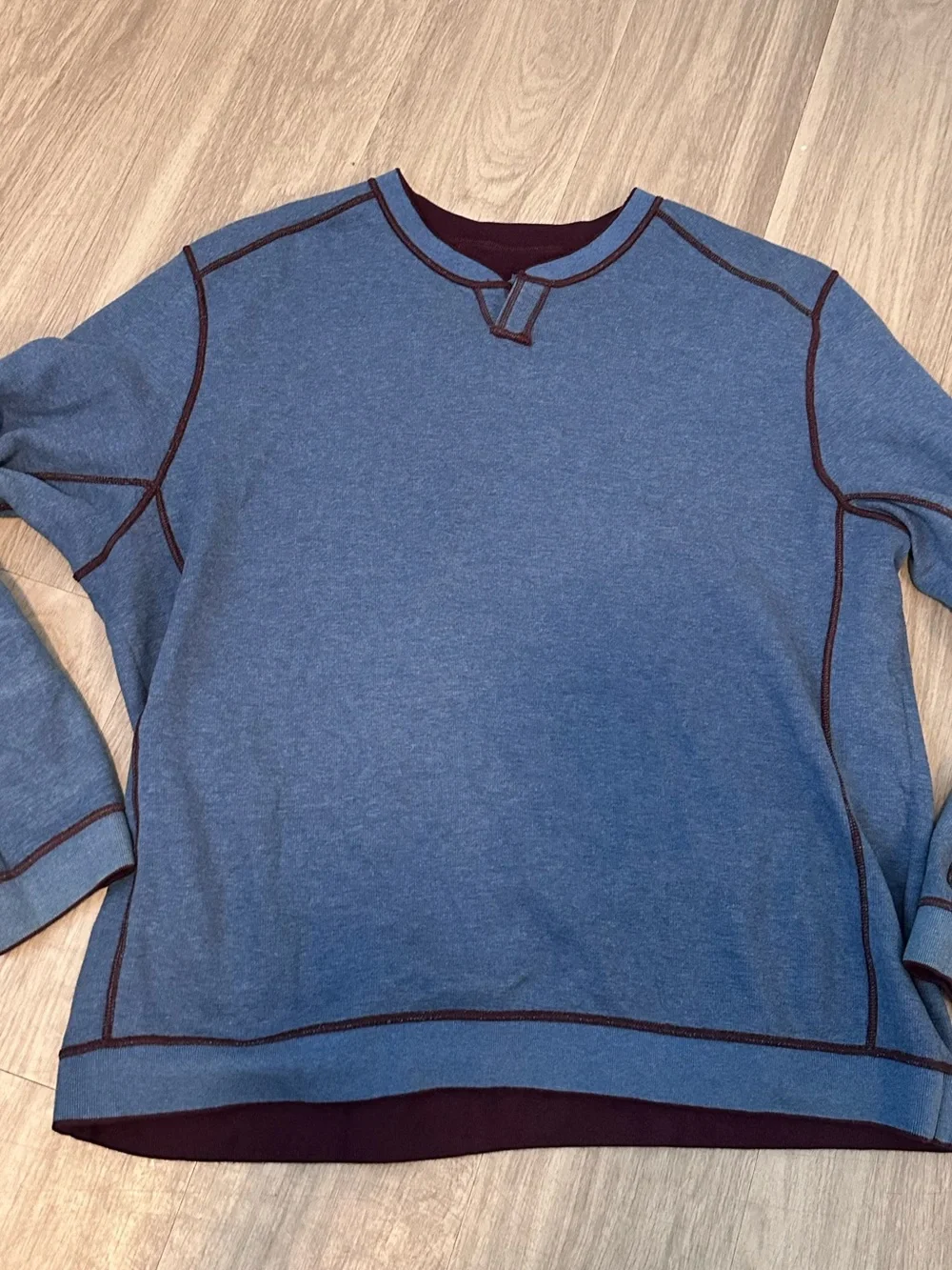 Tommy Bahama Reversible crewneck sweatshirt Burgundy Navy Sz XXL